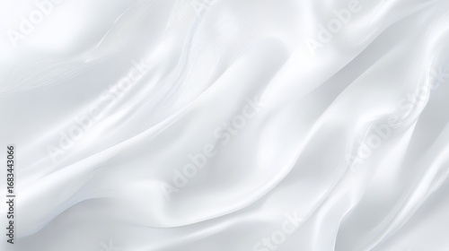 Abstract white silk surface with glowing reflections luxury high resolution minimal modern aesthetic wallpaper background © JIALU