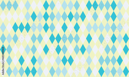 Glacial Teal and Ivory Snow Christmas Rhombus Seamless Pattern with Icy Blue and Mint Plaid Texture for Fresh Holiday Wrapping Paper and Winter Decor
