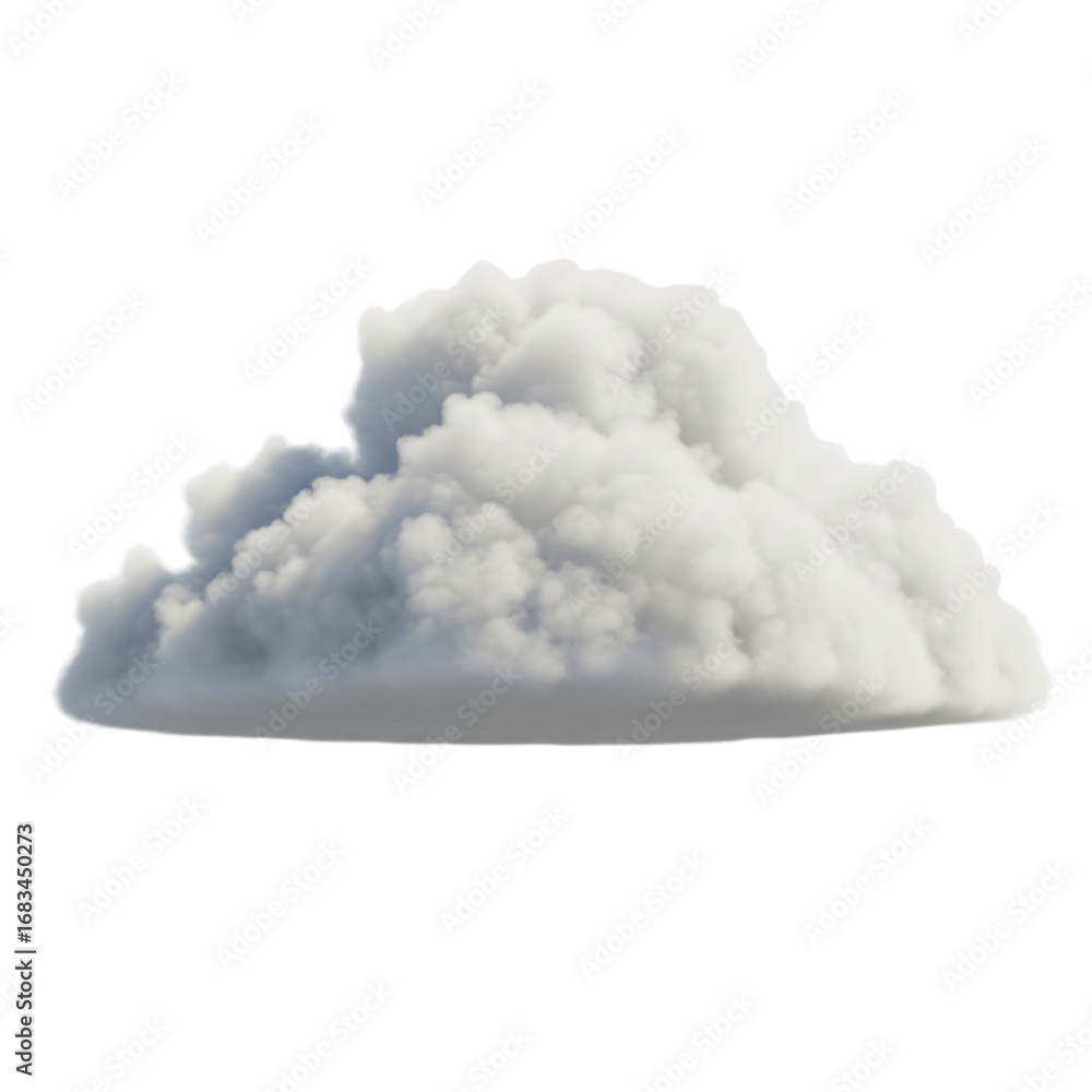 Naklejka premium Fluffy White Cumulus Cloud Isolated on Black Background white cloud fluffy cloud isolated on a transparent background