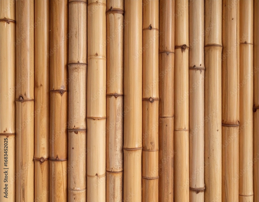 Fototapeta premium Natural Bamboo Wall Texture Background