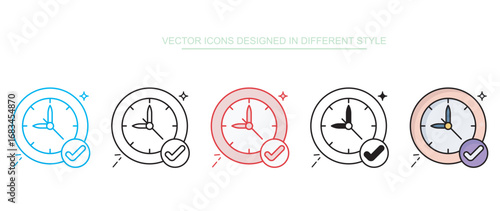 In Time icon design with white background stock illustration