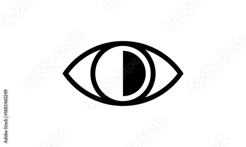 a graphic image with a cataract theme, with a white background. Vector graphic base.
