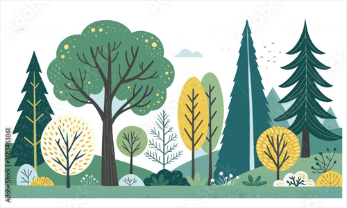 landscape with trees