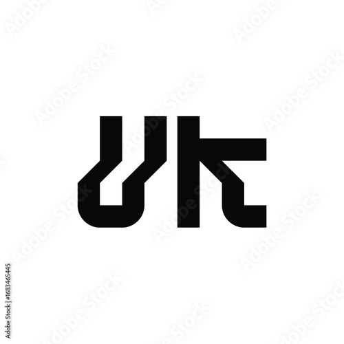 UK monogram logo design letter text name symbol monochrome logotype alphabet character simple logo