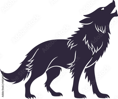 vector illustration of a wolf