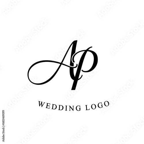 L0081453Elegant AP Monogram Logo for Wedding and Boutique Branding Projects
