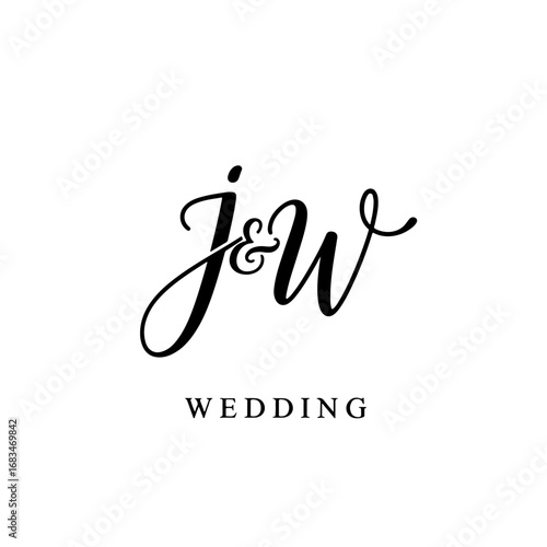 Stylish JW Monogram Logo Design for Contemporary Brand Identity Projects