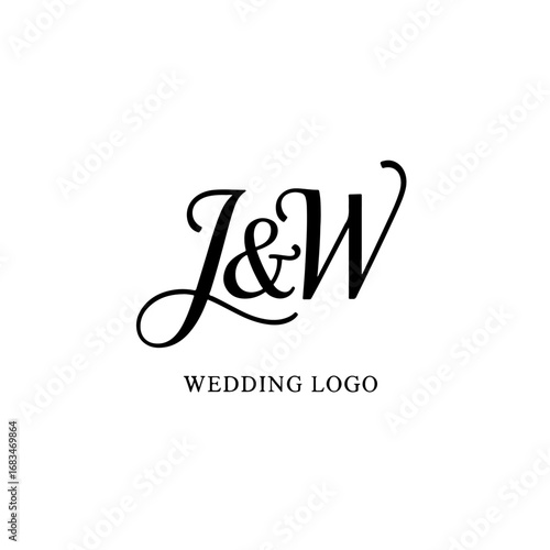 Minimal JW Typography Logo for Modern Startup and Business Branding