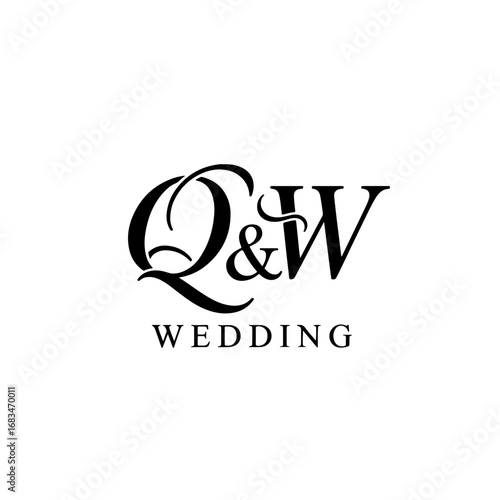 Luxury QW Letter Logo for Premium Business and Brand Identity