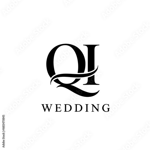 Elegant QI Monogram Logo for Wedding and Boutique Branding