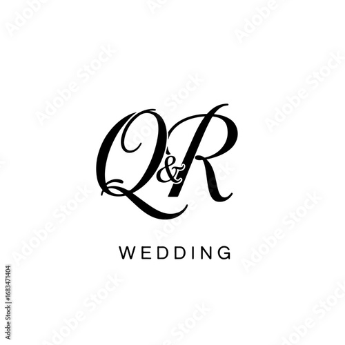 Elegant QR Monogram Logo for Wedding and Boutique Branding