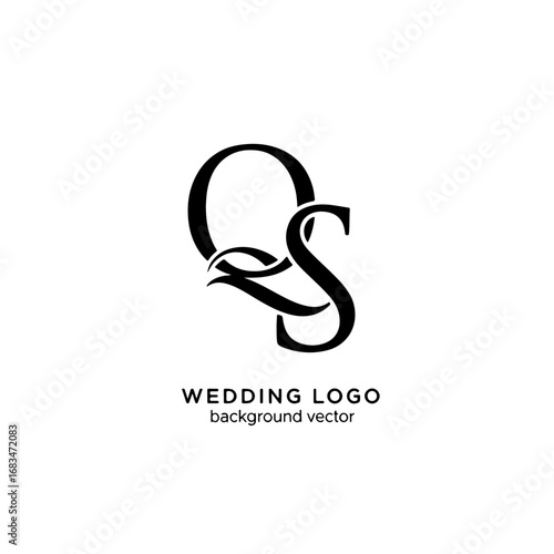 Creative QS Lettermark Logo with Unique Typography and Modern Style