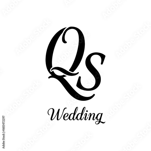 QS Monogram Logo Design with Modern Geometric Style
