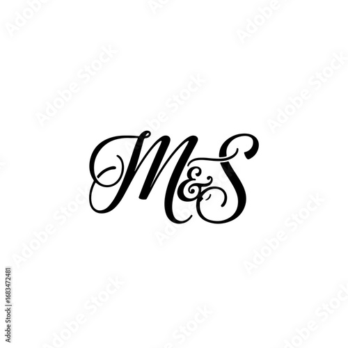Elegant MS Lettermark Design for Stylish and Timeless Brand Identity