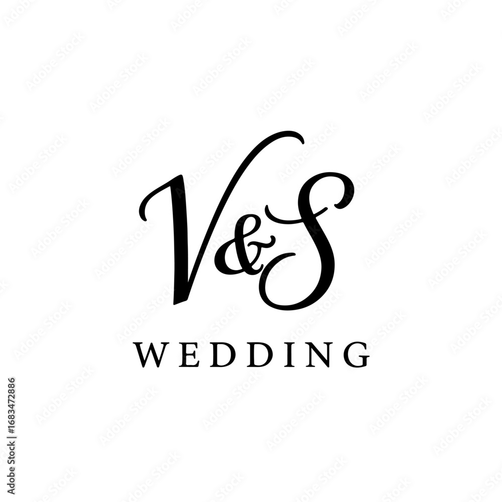 Fototapeta premium VS Luxury Initial Letter Logo 