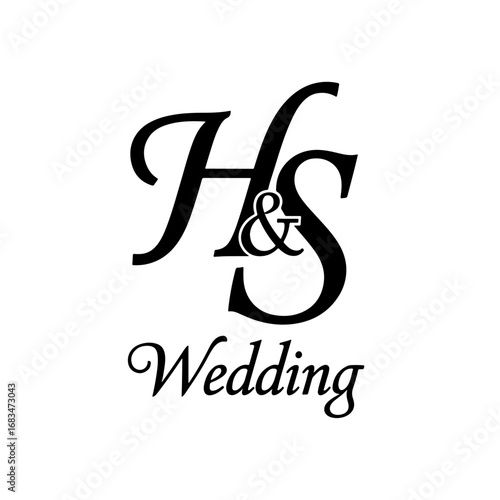 HS Elegant Typography Initial Logo
