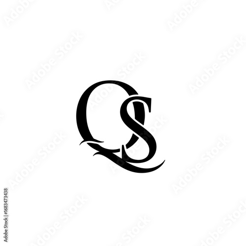 Luxury QS Initial Logo Design for Premium and High-End Branding