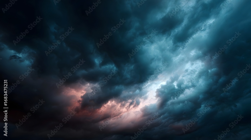Fototapeta premium Dramatic storm clouds gathering on the horizon