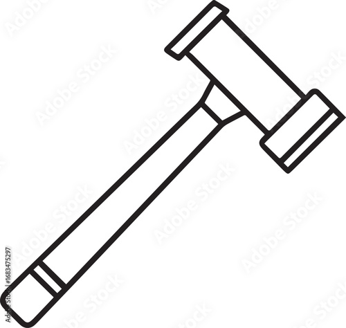 hammer outline vector illustration line art