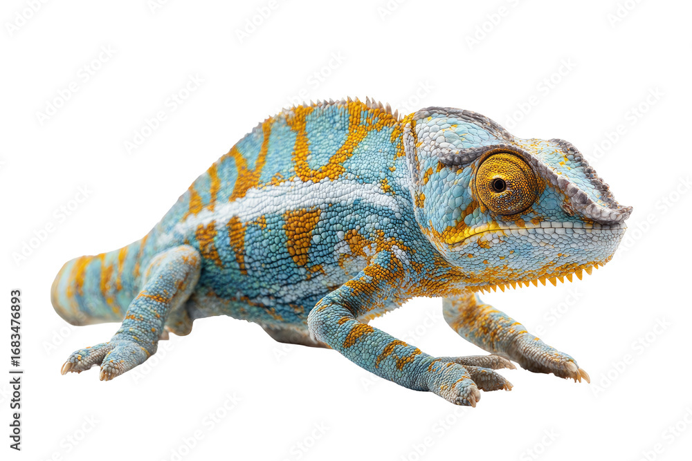 Obraz premium Close-up of a colorful chameleon