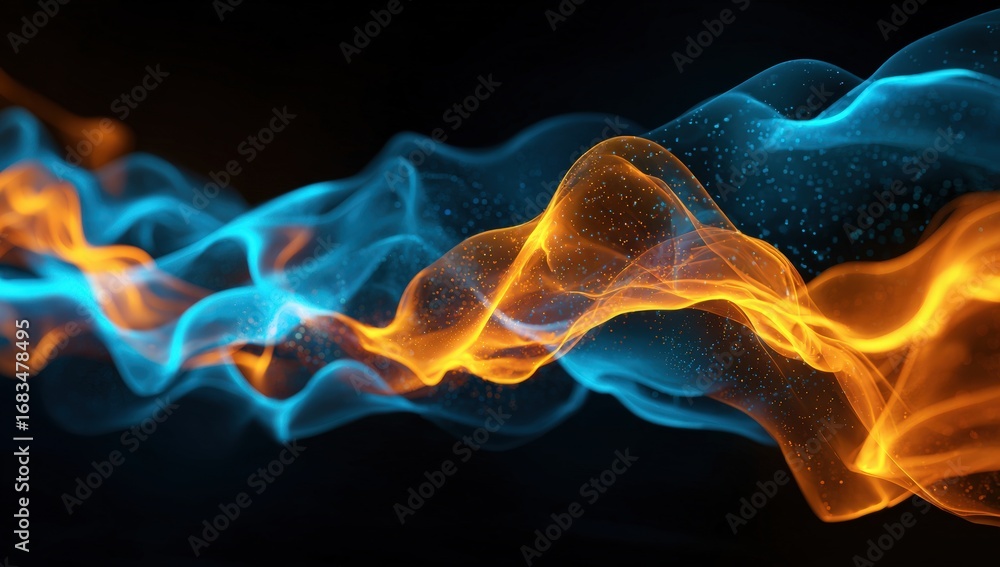 Fototapeta premium Abstract flowing energy streams