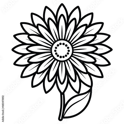 aster flower outline icon