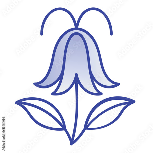 bluebell flower outline icon