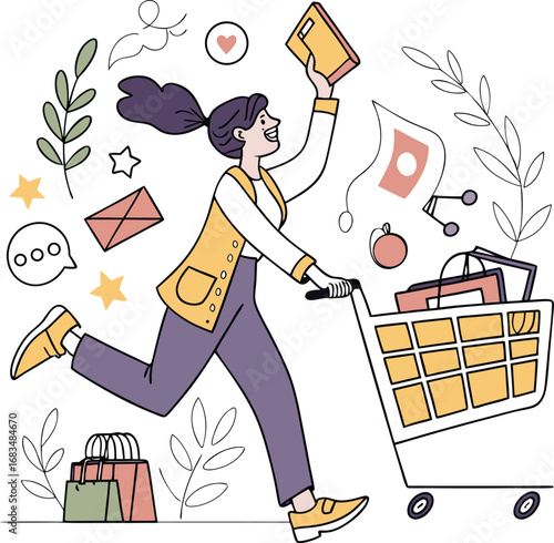 girl with shopping bags