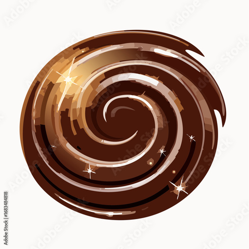 Dark Brown Chocolate Swirl Abstract Background