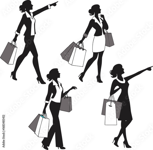 two women with shopping bags