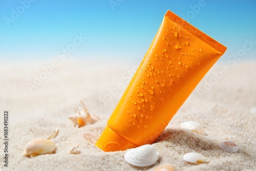 sunscreen on the beach