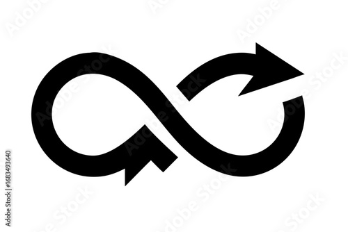 Vector art of infinity loop arrow symbol for endless concept