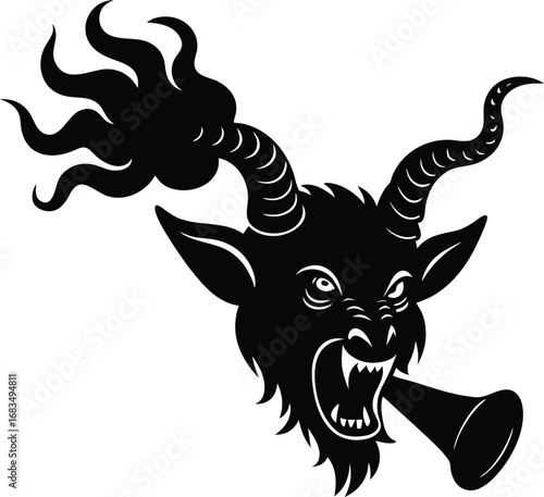vector illustration of a bull