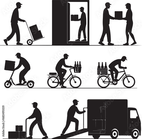 Pizza Delivery Man Postman Milkman Paperboy Courier Services