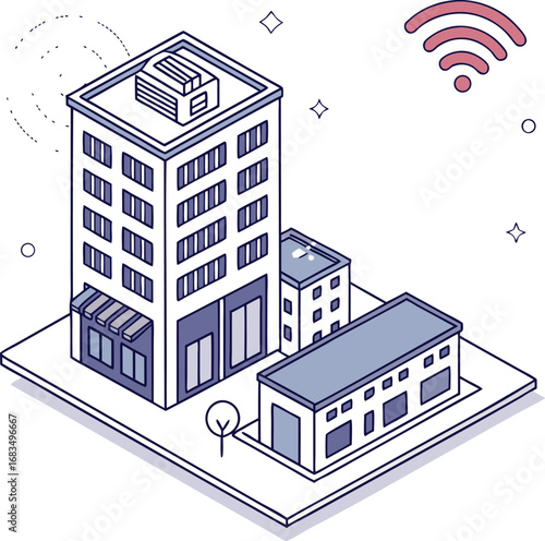 vector illustration of city buildings