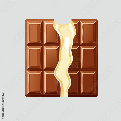 Melting Milk Chocolate Bar with Creamy Filling