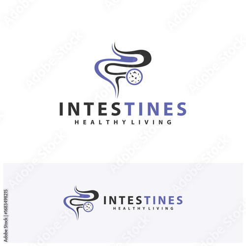Intestine human organ logo design concepts. Medical symbol. Vector illustration