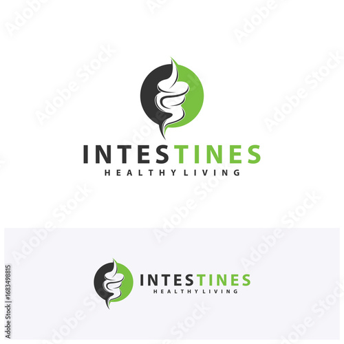 Intestine human organ logo design concepts. Medical symbol. Vector illustration