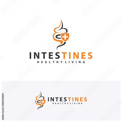 Healthy Intestine logo design concepts. Medical symbol. Vector illustration