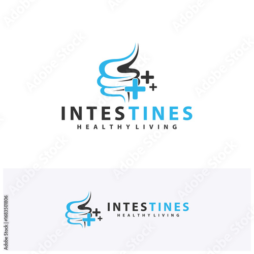 Healthy Intestine logo design concepts. Medical symbol. Vector illustration