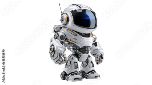 Mechanical Marvel: A whimsical robot design showcasing intricate mechanical detailing and futuristic elements, perfect for sci-fi concepts and technological themes.