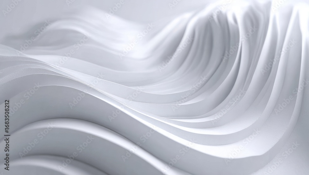 Obraz premium Abstract white wavy forms