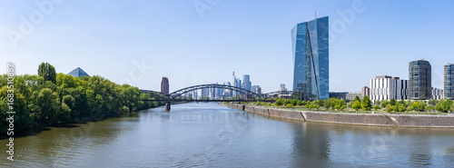European Central Bank panorama, Frankfurt am Main, Hesse, Germany