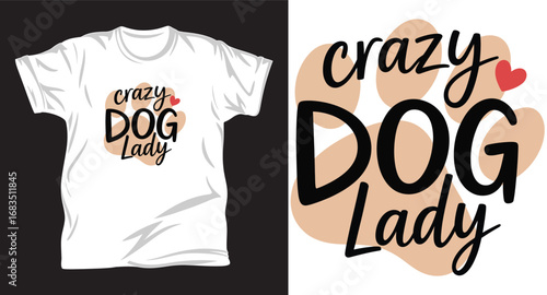 dog graphic vector T shirt design print.