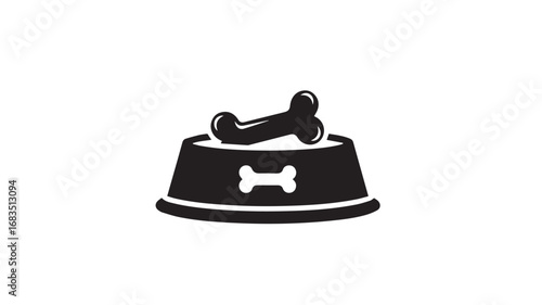 Illustration of dog food packaging and ingredients