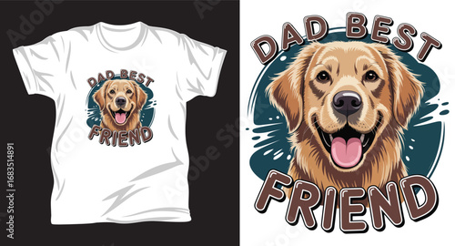 dog graphic vector T shirt design print.