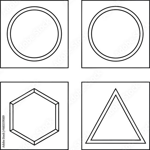 vector set of metal plates