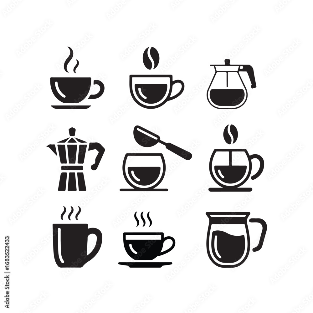 Obraz premium Coffee Icons Set 