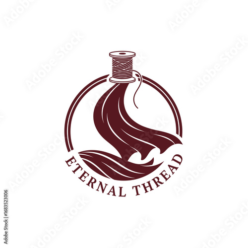 Eternal thread infinity, logo design illustration