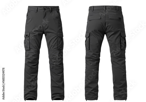 Durable Cargo Pants: Front and Back View